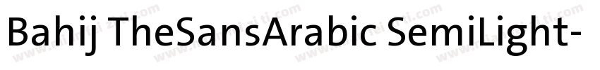 Bahij TheSansArabic SemiLight字体转换